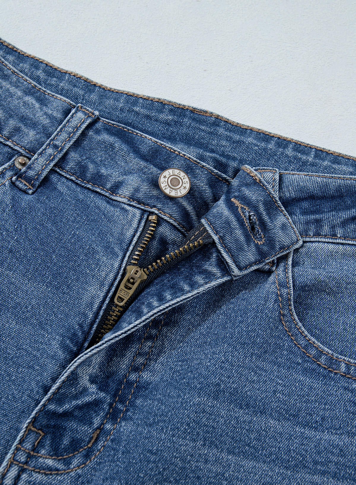 Jeans for Women Wide Leg Denim Stretch Pants with Scarf Belt
