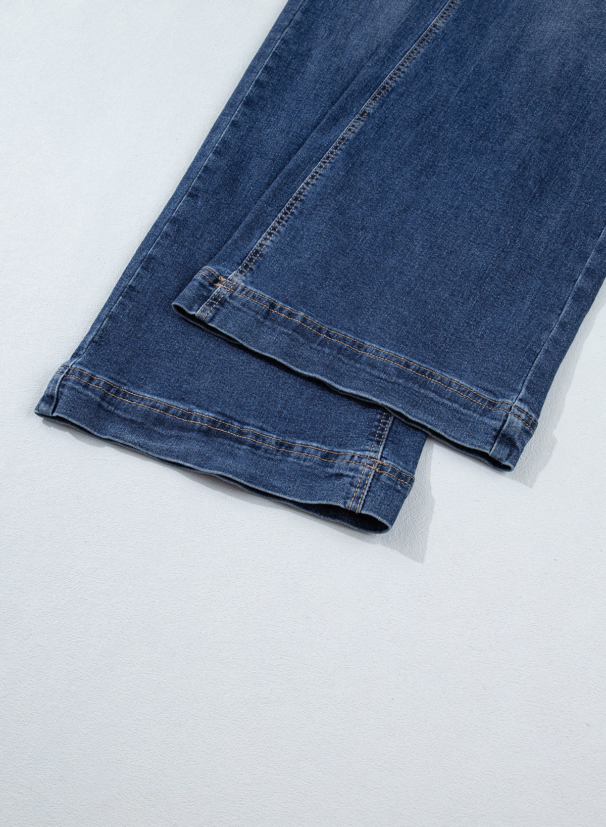 Jeans for Women Wide Leg Denim Stretch Pants with Scarf Belt