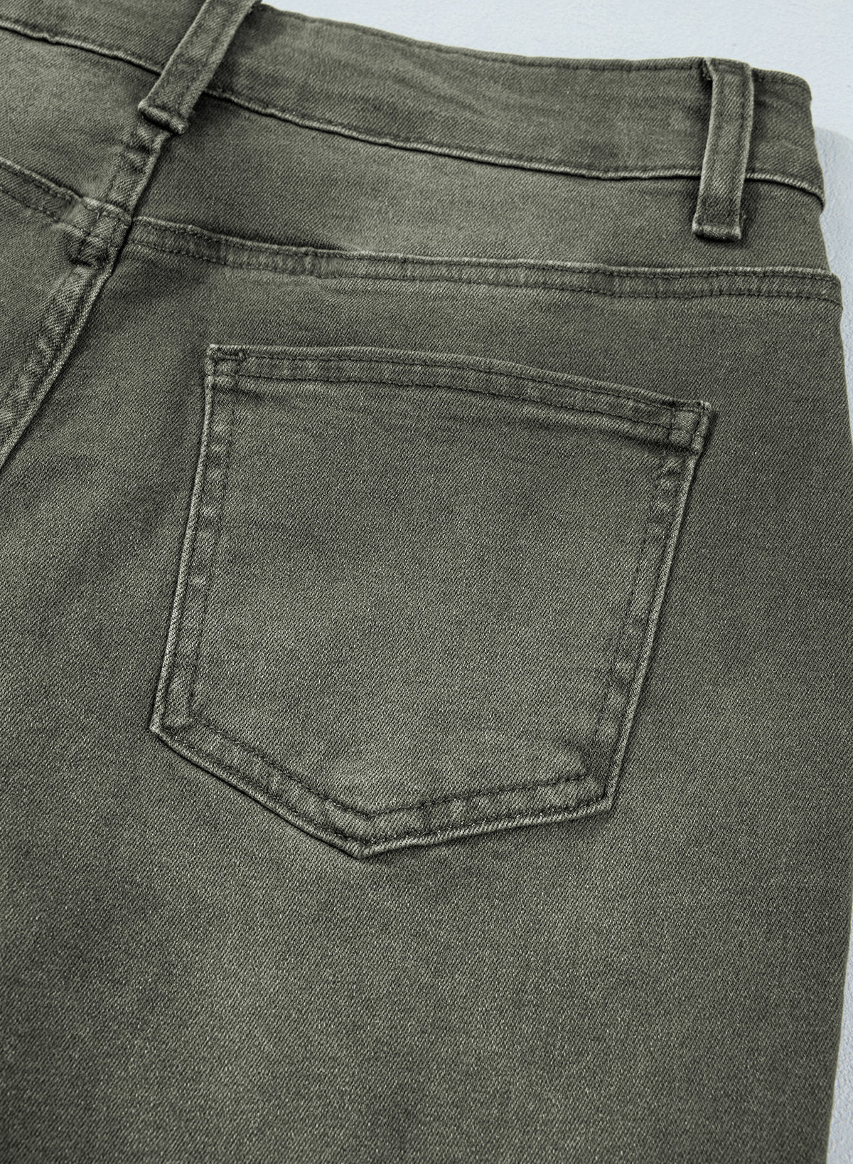 Jeans for Women Wide Leg Denim Stretch Pants with Scarf Belt