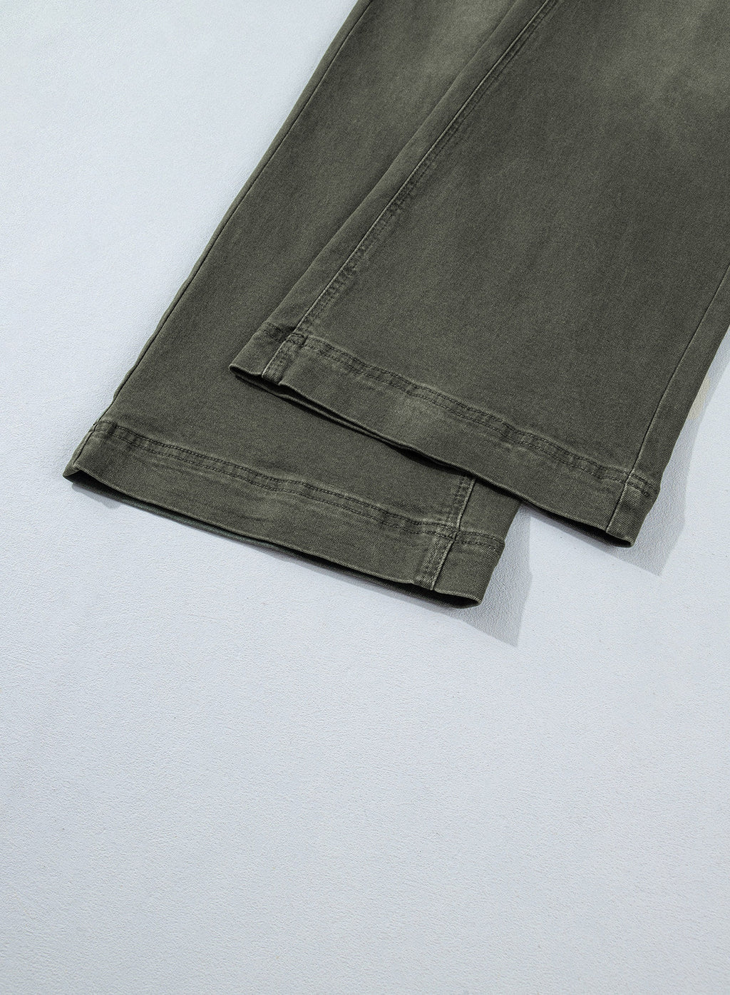 Jeans for Women Wide Leg Denim Stretch Pants with Scarf Belt
