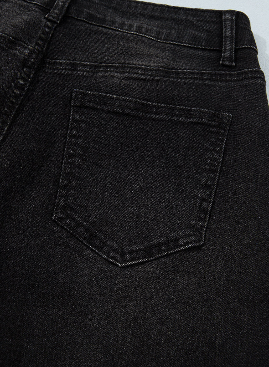 Jeans for Women Wide Leg Denim Stretch Pants with Scarf Belt