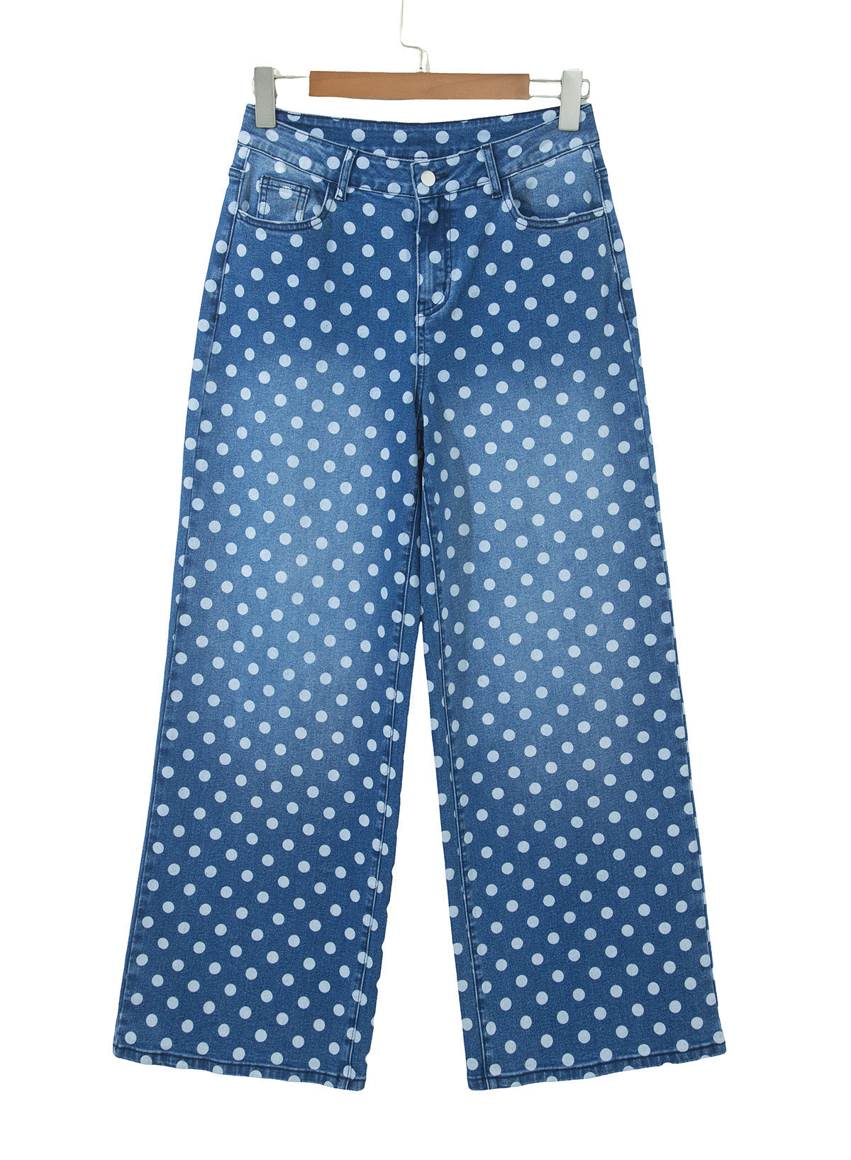 Dokotoo Women's Wide Leg Jeans Floral Print Baggy Denim Pants with Pockets
