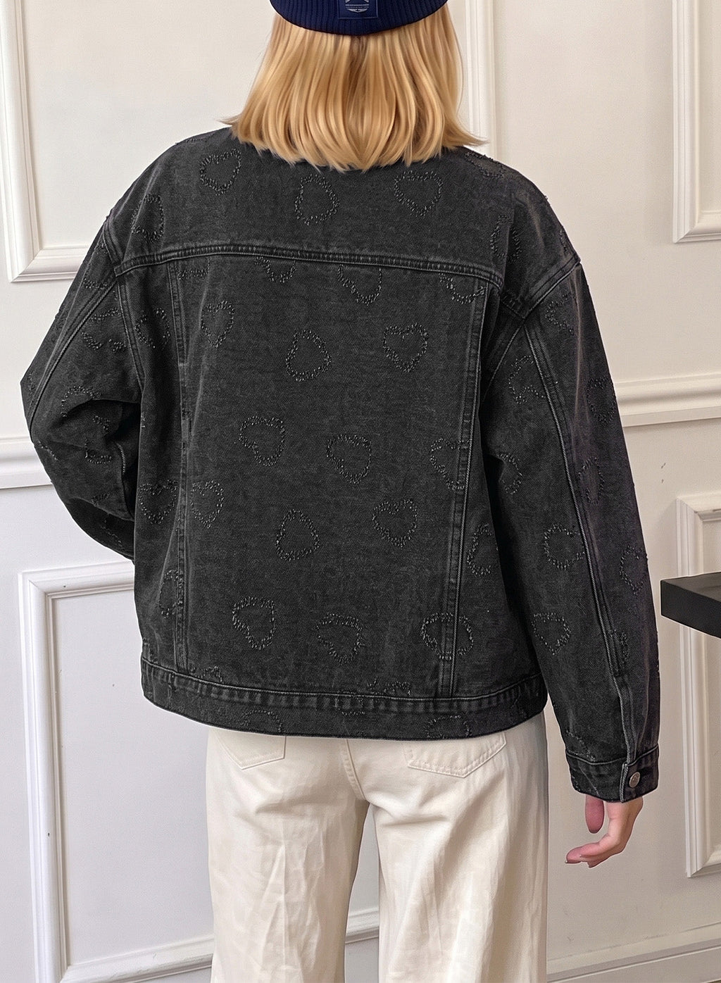 Dokotoo Womens Denim Jacket Oversized Button Down Jean Coats with Pockets