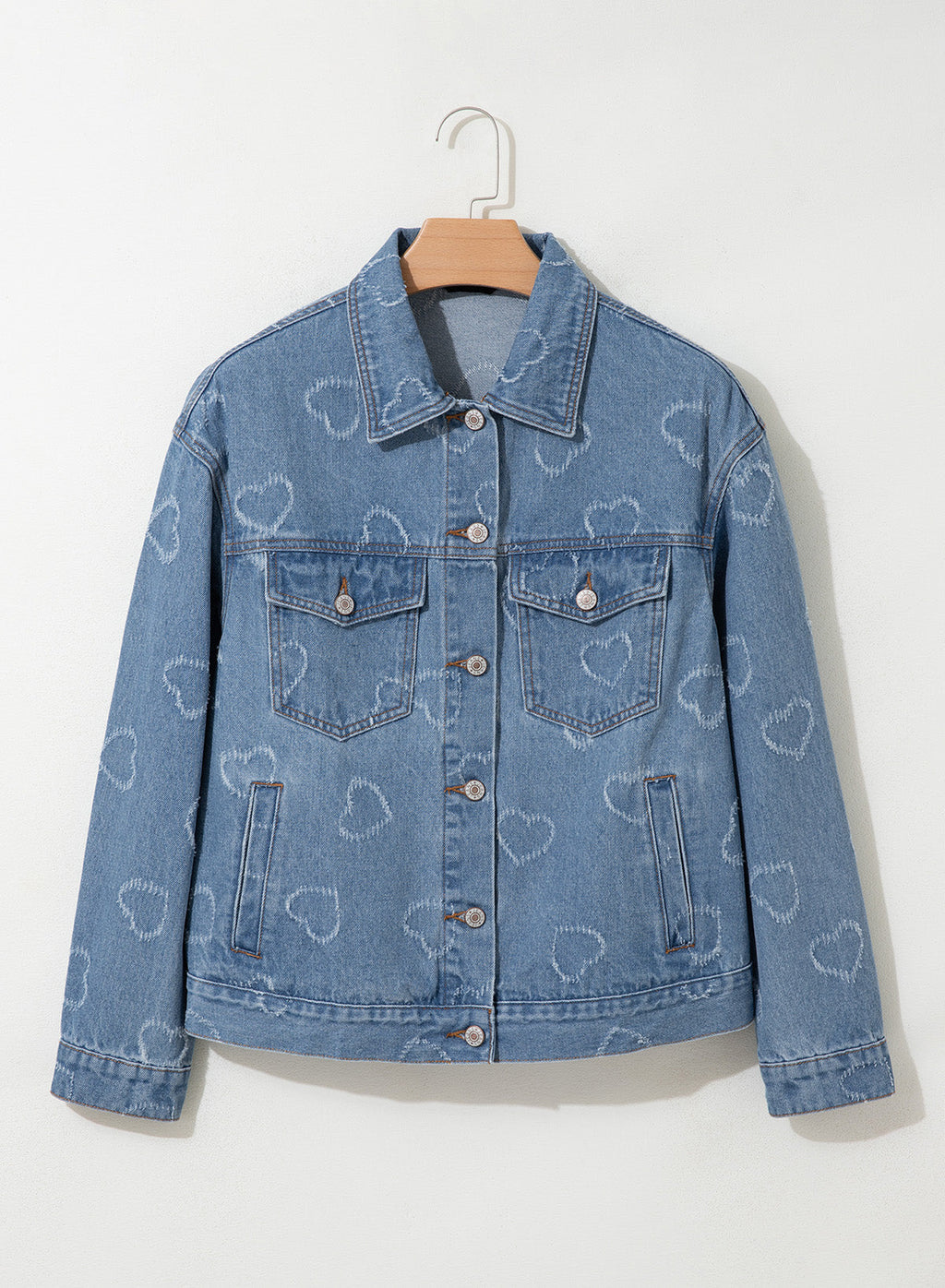 Dokotoo Womens Denim Jacket Oversized Button Down Jean Coats with Pockets