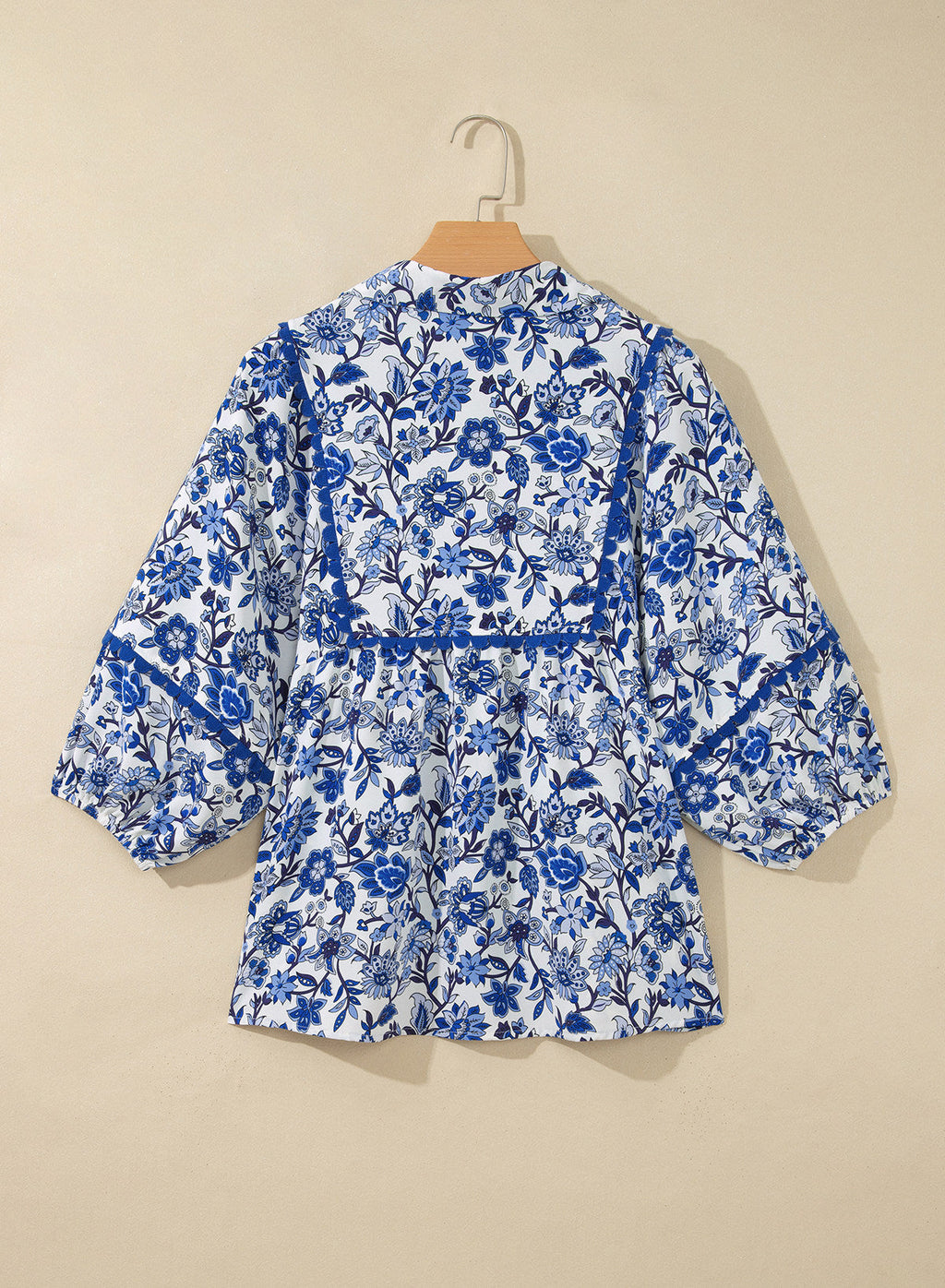 Dokotoo Womens Babydoll Tops 3/4 Sleeve Dressy Casual Blouse Collar Shirts