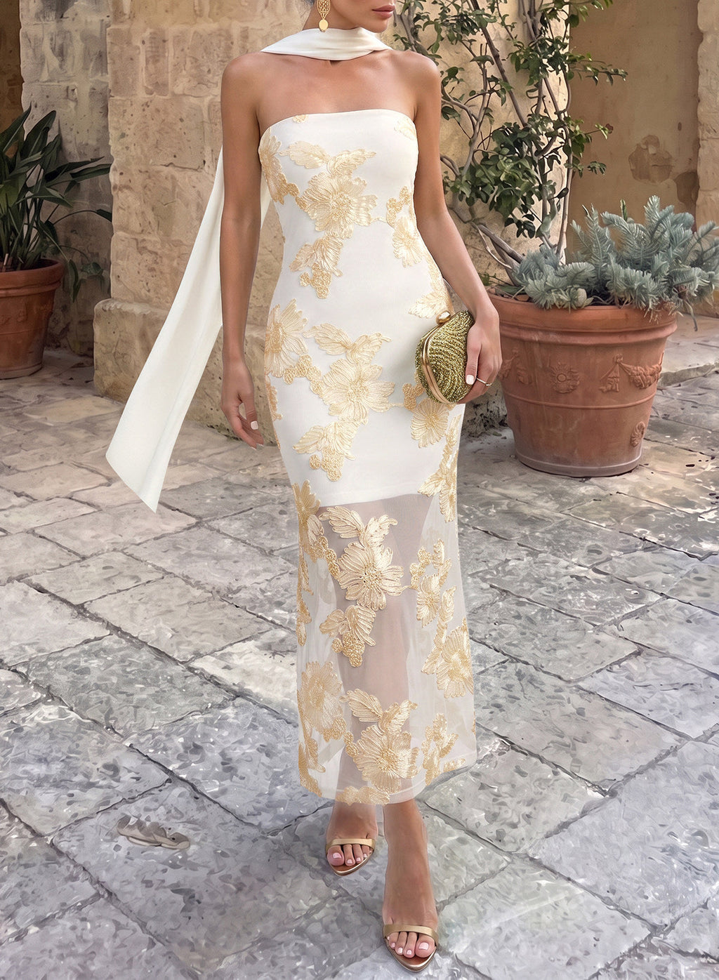 Dokotoo 2026 Summer Slim Strapless Formal Cocktail Wedding Guest Dresses