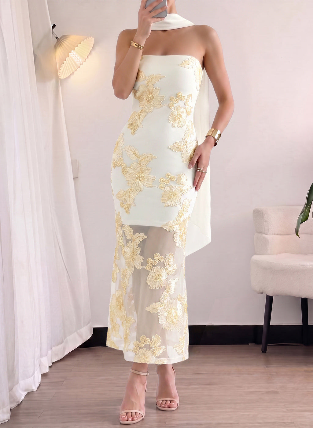 Dokotoo 2026 Summer Slim Strapless Formal Cocktail Wedding Guest Dresses