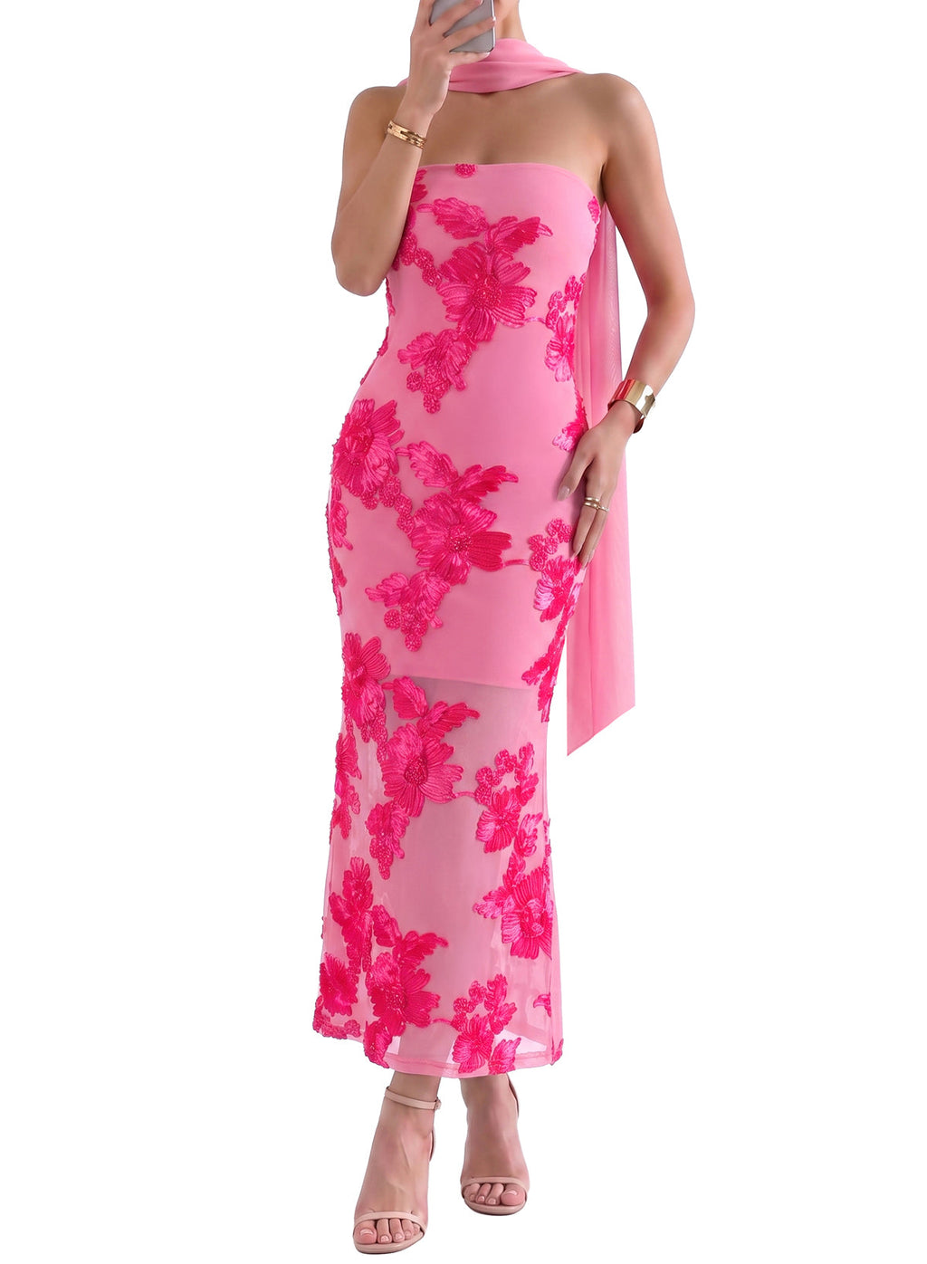 Dokotoo 2026 Summer Slim Strapless Formal Cocktail Wedding Guest Dresses