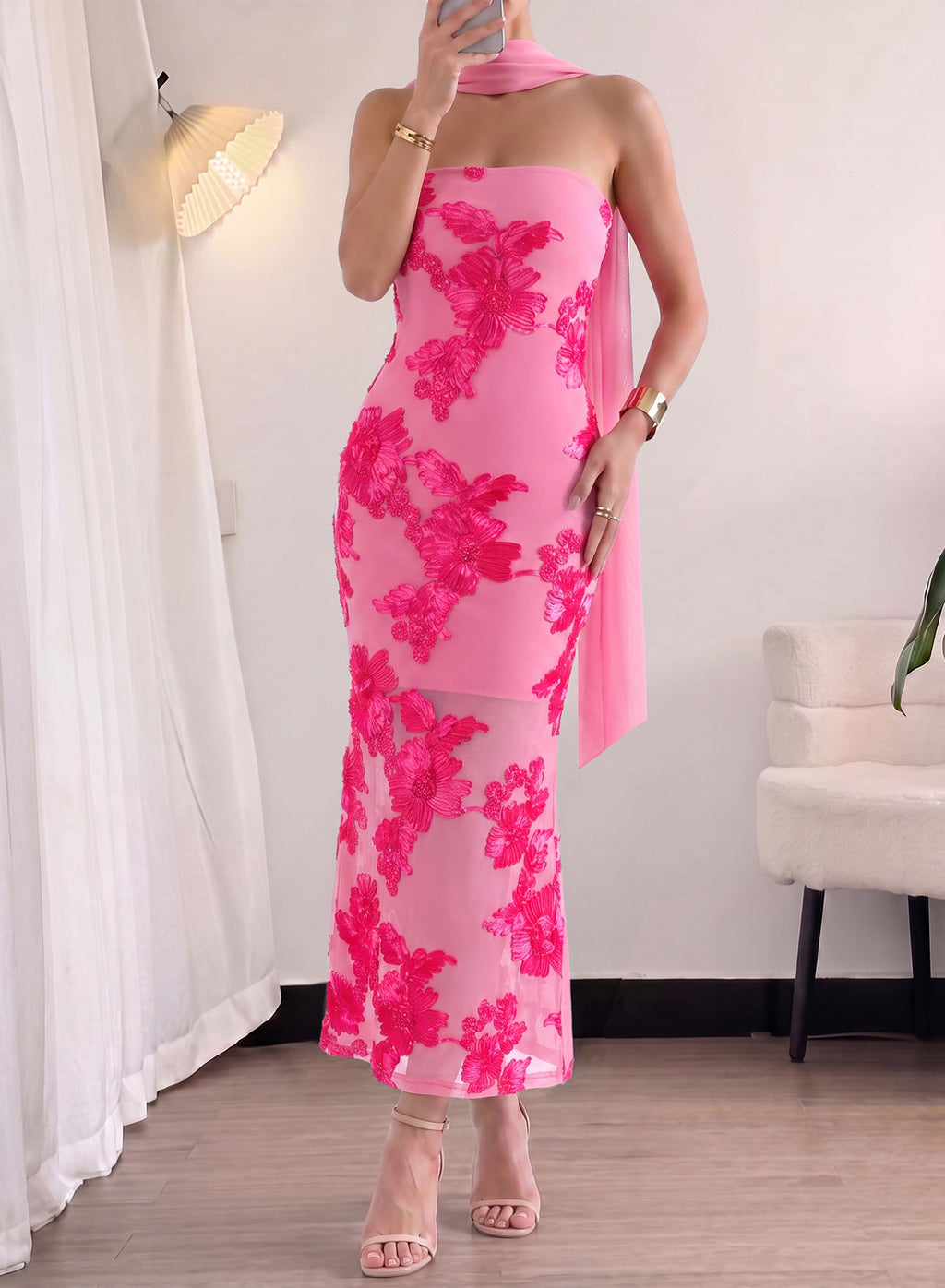 Dokotoo 2026 Summer Slim Strapless Formal Cocktail Wedding Guest Dresses