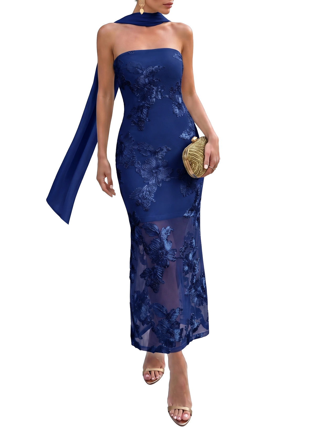 Dokotoo 2026 Summer Slim Strapless Formal Cocktail Wedding Guest Dresses