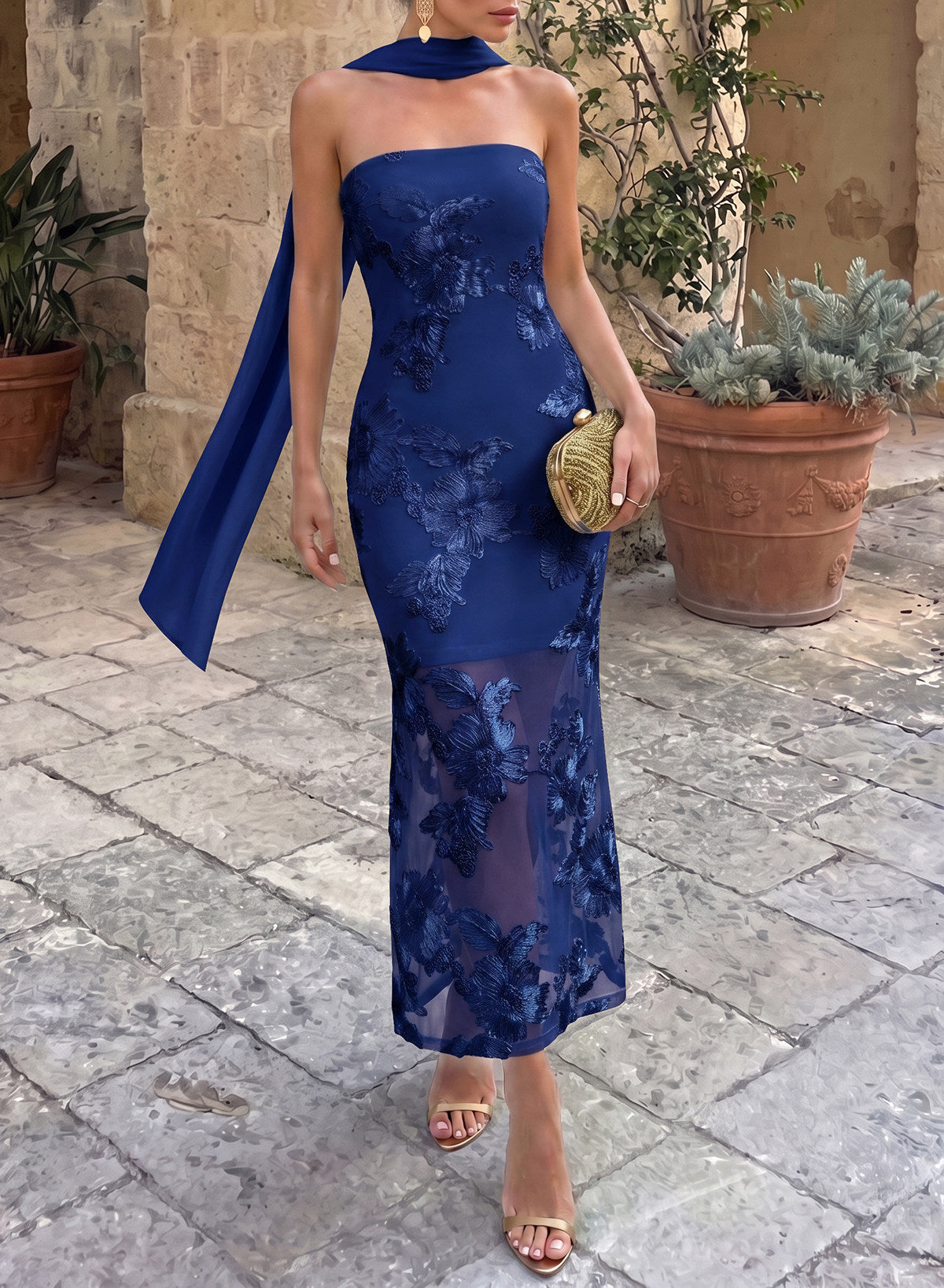 Dokotoo 2026 Summer Slim Strapless Formal Cocktail Wedding Guest Dresses
