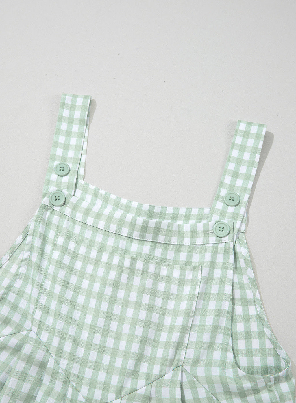Dokotoo Women's Sleeveless Bib Overall Casual Gingham Jumpsuits