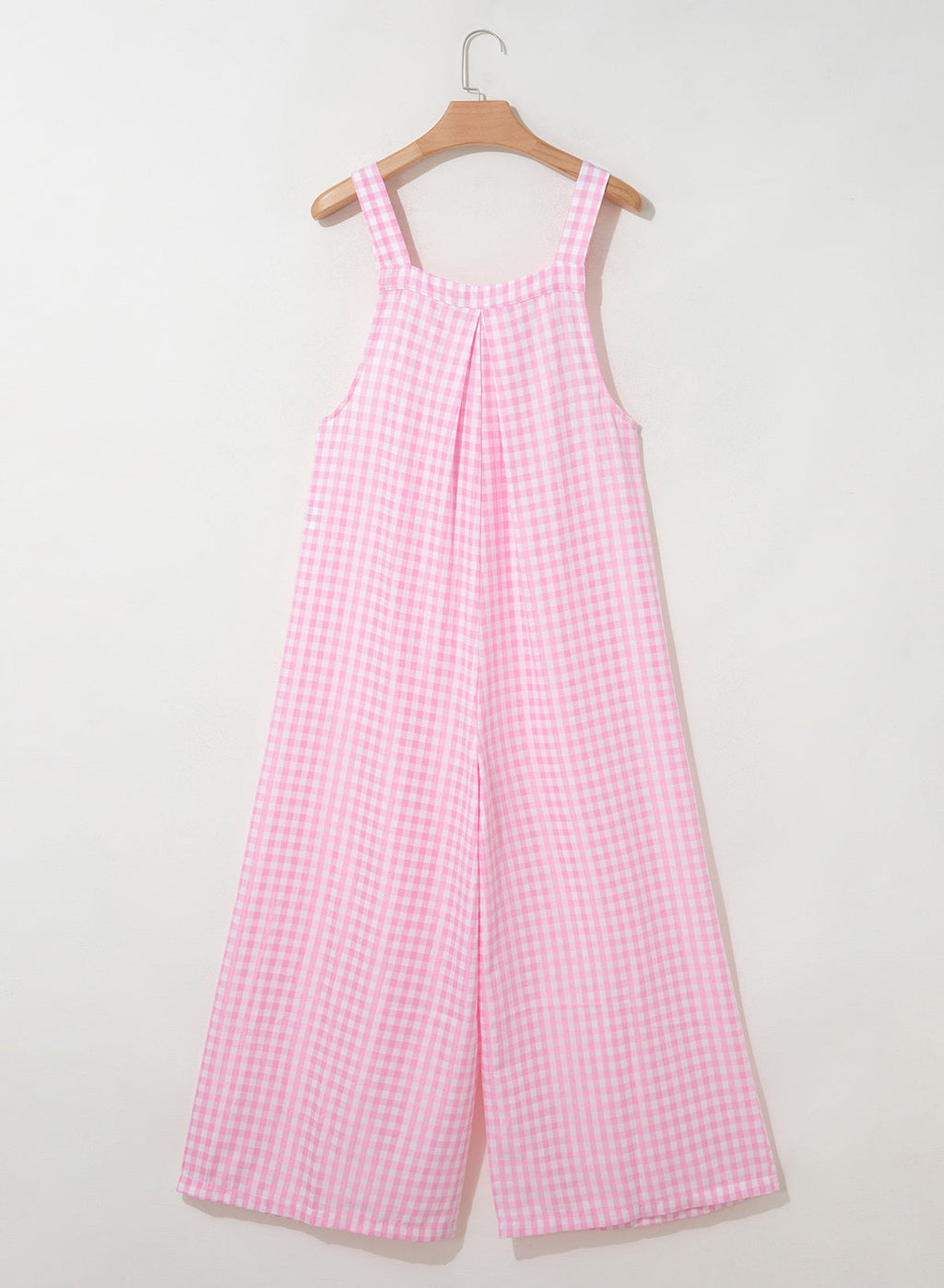 Dokotoo Women's Sleeveless Bib Overall Casual Gingham Jumpsuits