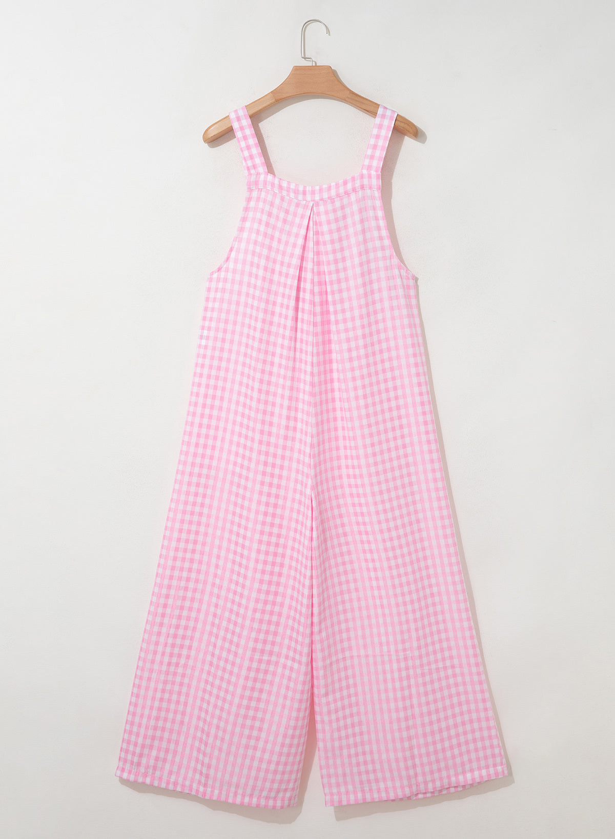 Dokotoo Women's Sleeveless Bib Overall Casual Gingham Jumpsuits