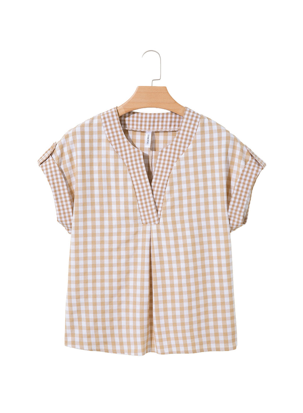 Dokotoo Womens Summer Tops Cap Sleeve Plaid V Neck T Shirts 2026 Outfits