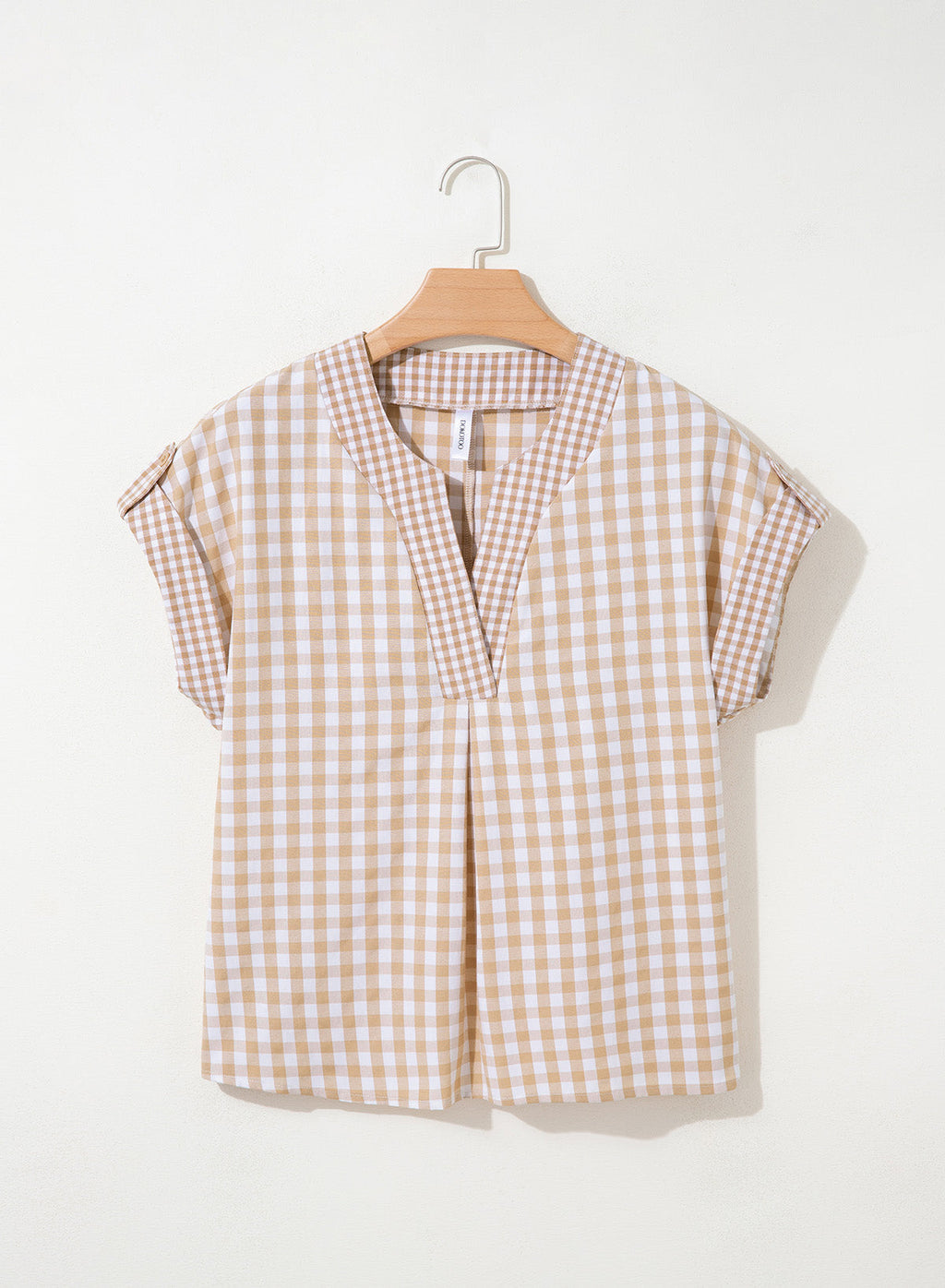 Dokotoo Womens Summer Tops Cap Sleeve Plaid V Neck T Shirts 2026 Outfits
