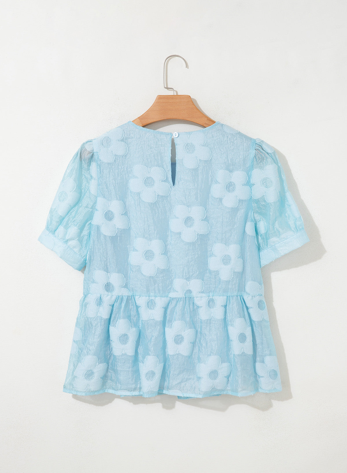 Dokotoo Women's Boho Floral Dressy Tops Summer Puff Sleeve Shirts Blouses