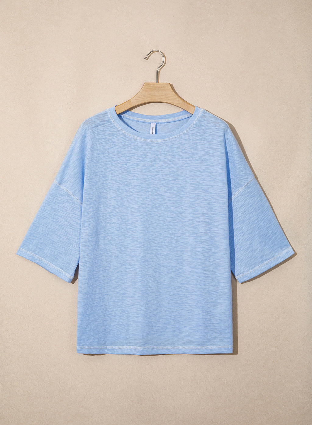 Dokotoo 3/4 Sleeve Tops for Women Loose Fit Shirts Crewneck Summer Outfits