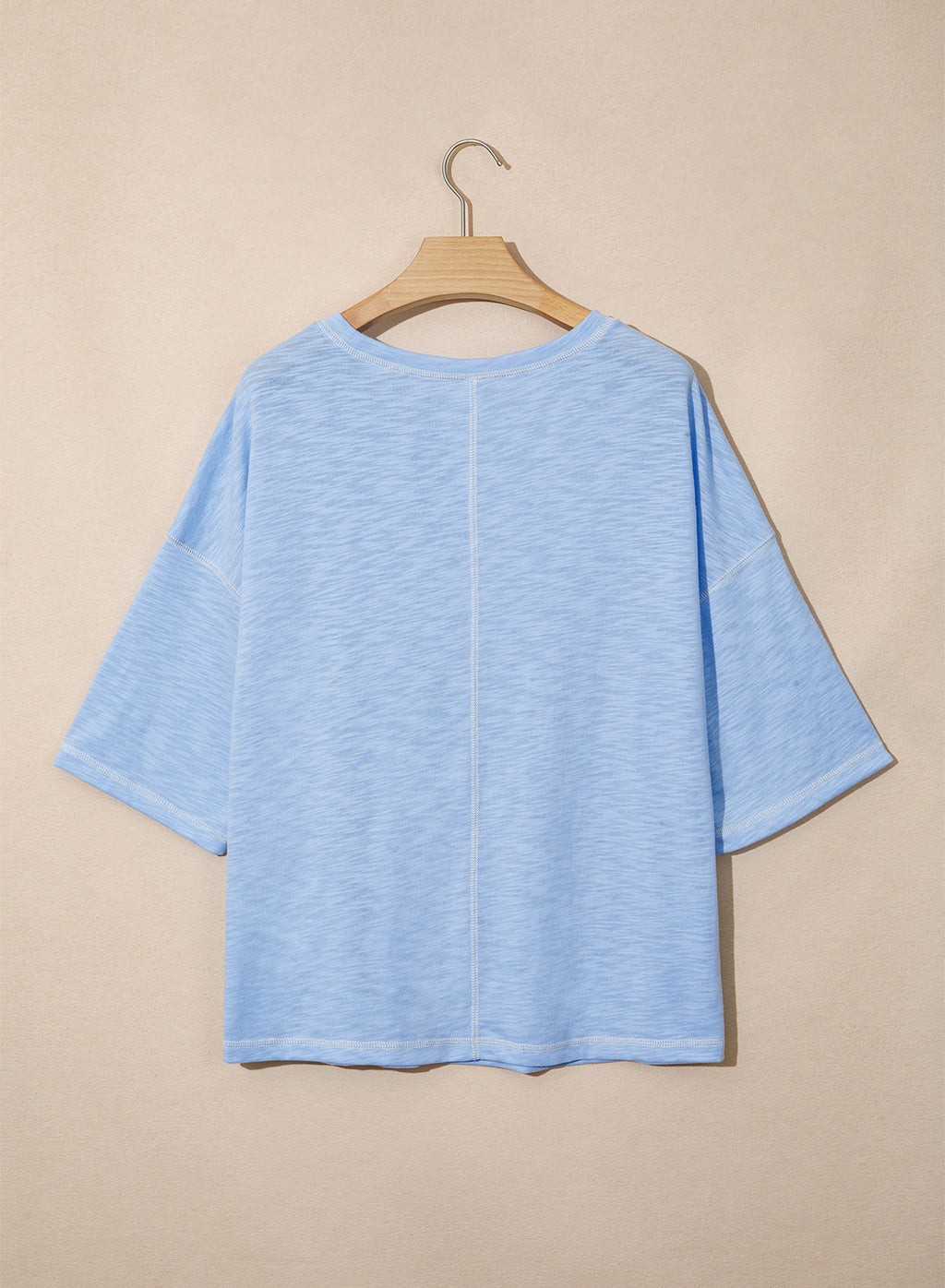 Dokotoo 3/4 Sleeve Tops for Women Loose Fit Shirts Crewneck Summer Outfits