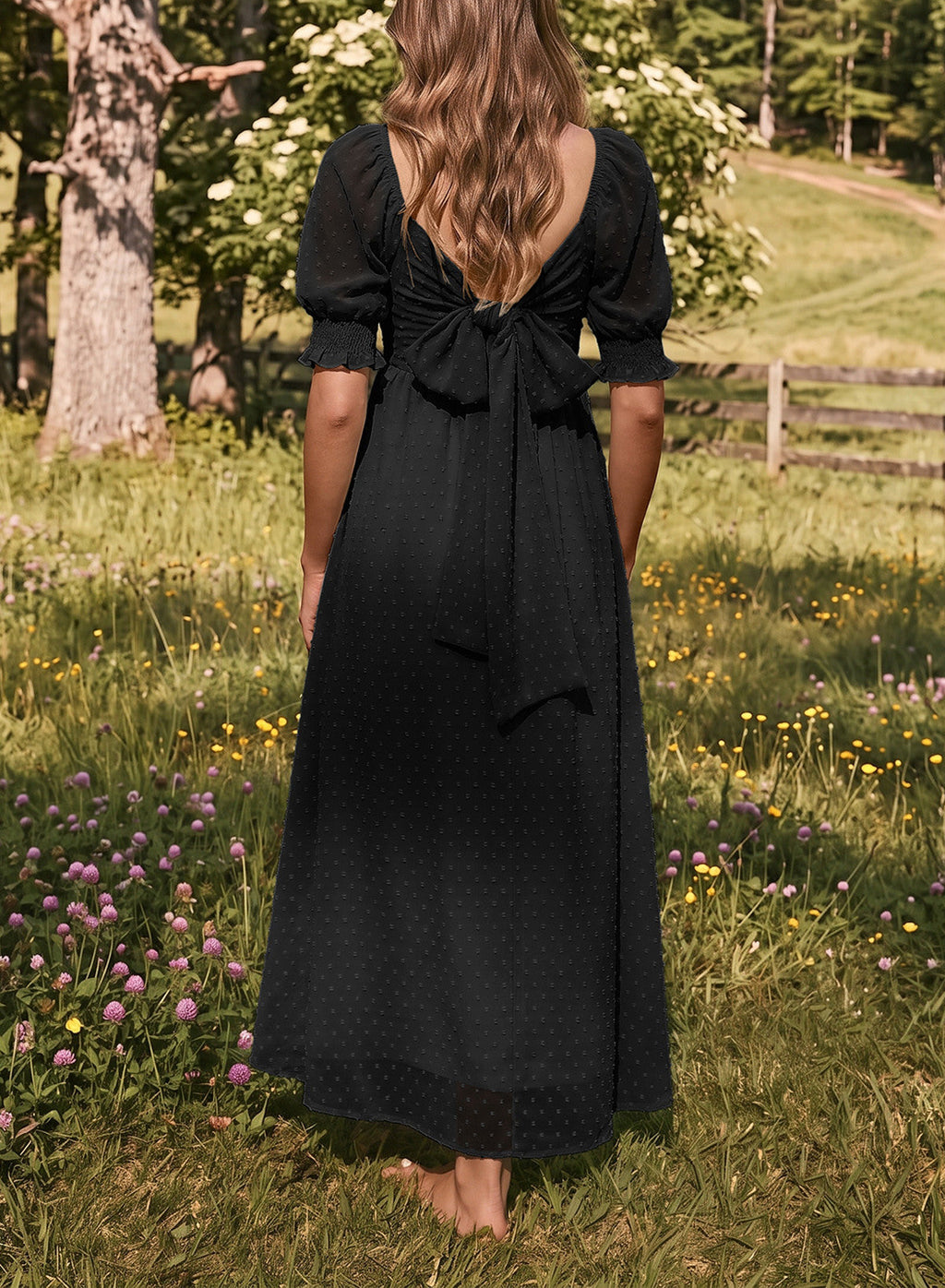 Dokotoo Womens Formal Dresses 2026 Summer Swiss Dot Maxi Dress