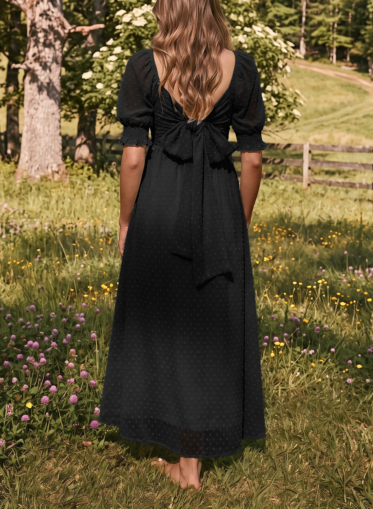 Dokotoo Womens Formal Dresses 2026 Summer Swiss Dot Maxi Dress