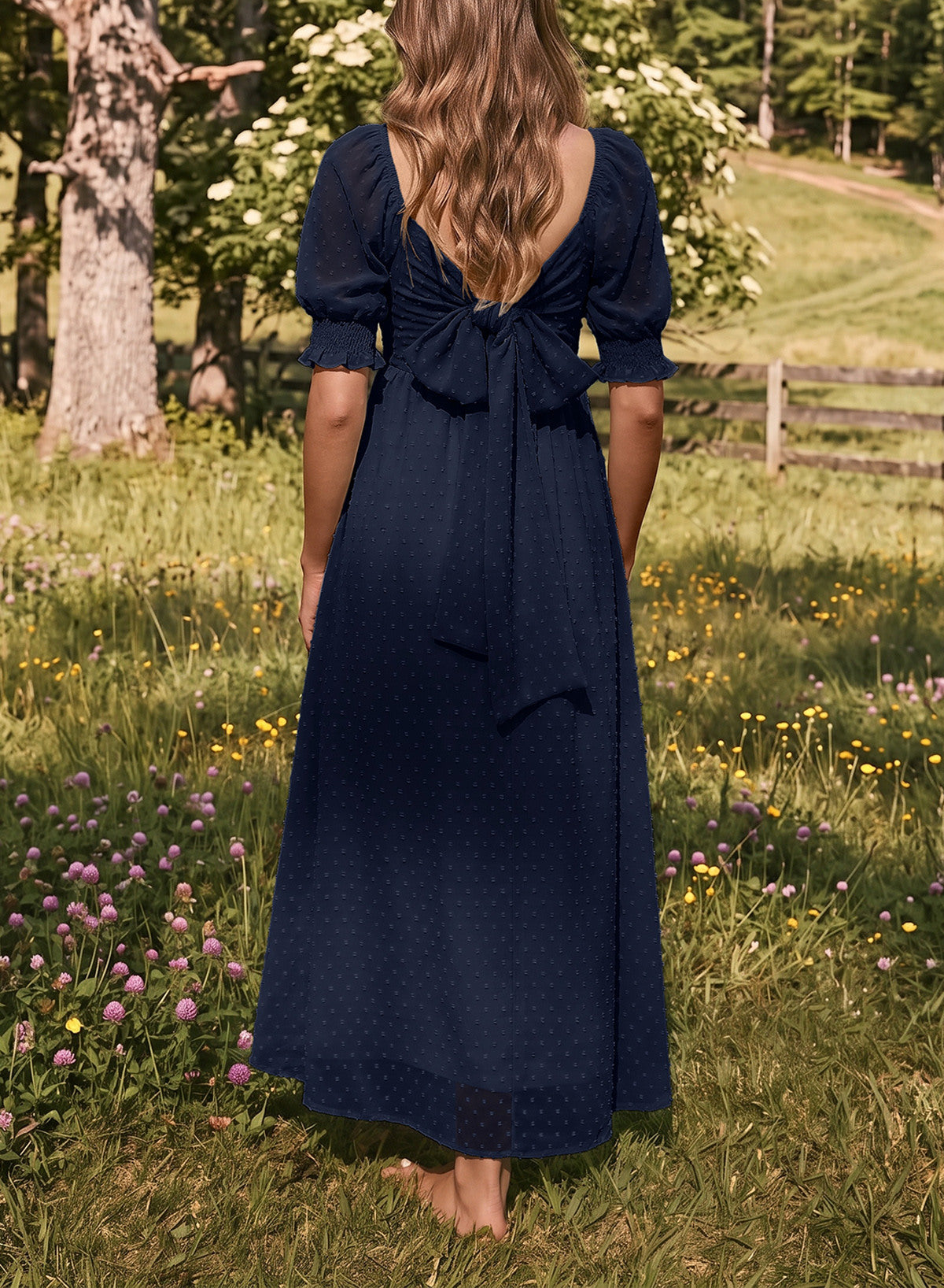 Dokotoo Womens Formal Dresses 2026 Summer Swiss Dot Maxi Dress