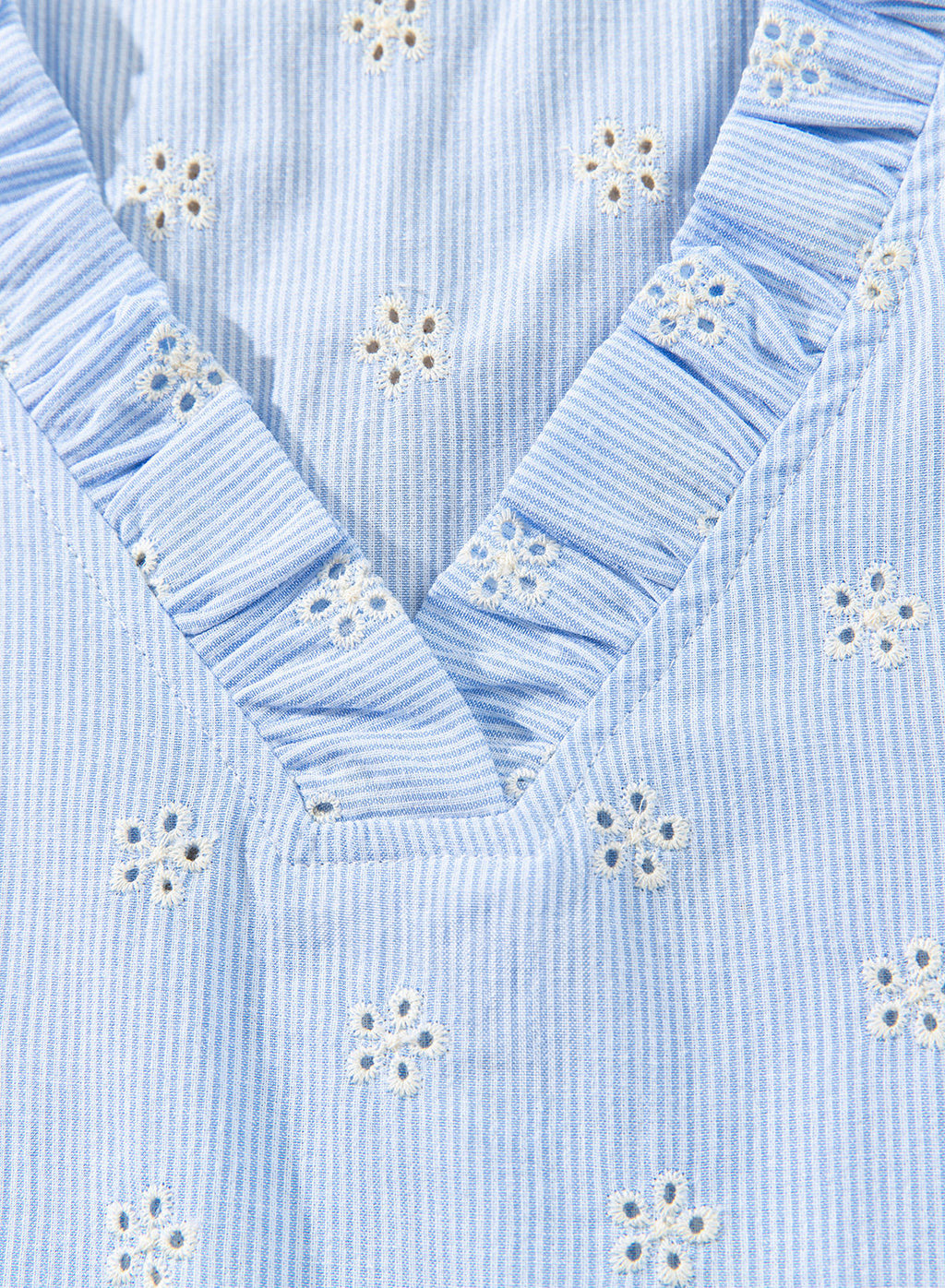Dokotoo Women's Blouses Ruffle Puff Sleeve Boho Eyelet Dressy Casual Shirts