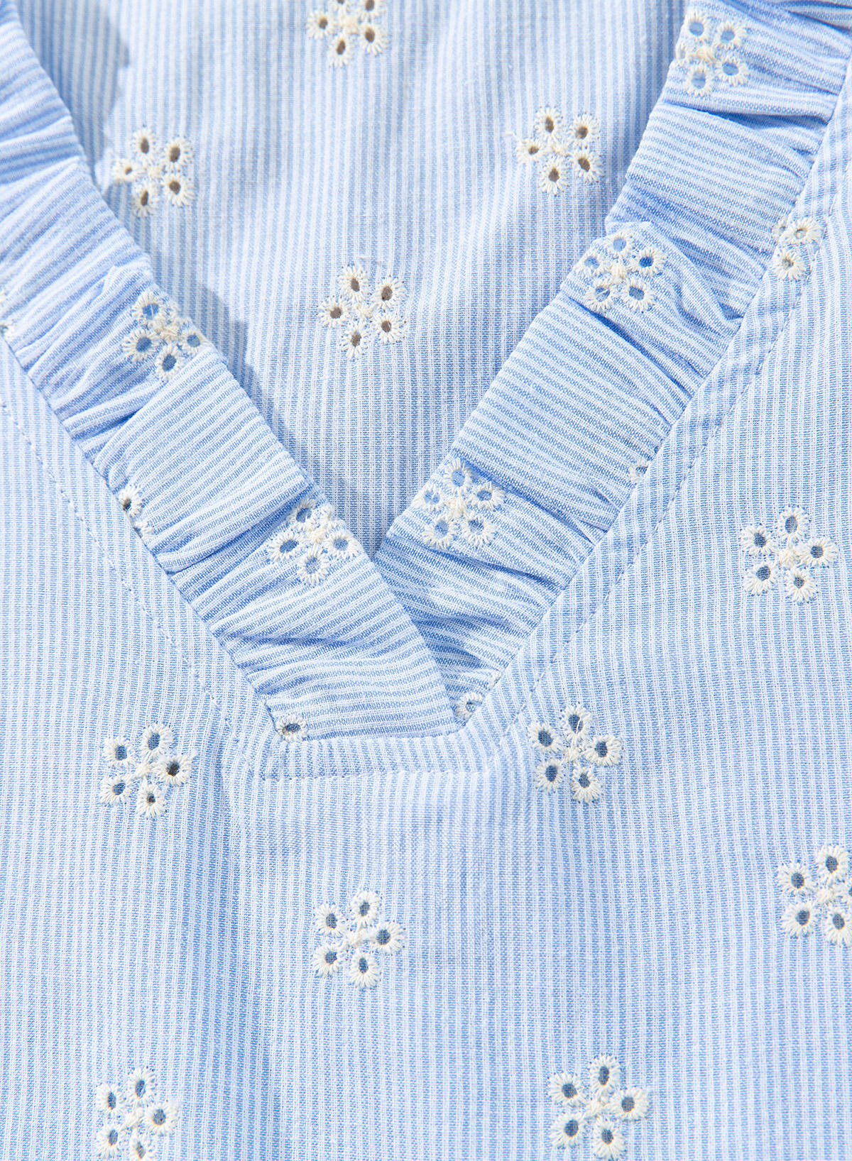 Dokotoo Women's Blouses Ruffle Puff Sleeve Boho Eyelet Dressy Casual Shirts