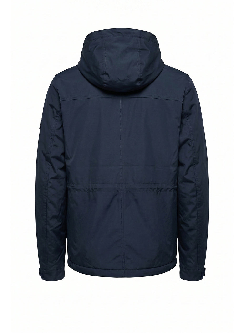 DOKOTOO Men's Navy Blue Hooded Utility Jacket, Water Resistant Multi Pocket Windbreaker, Casual Outdoor Workwear Coat
