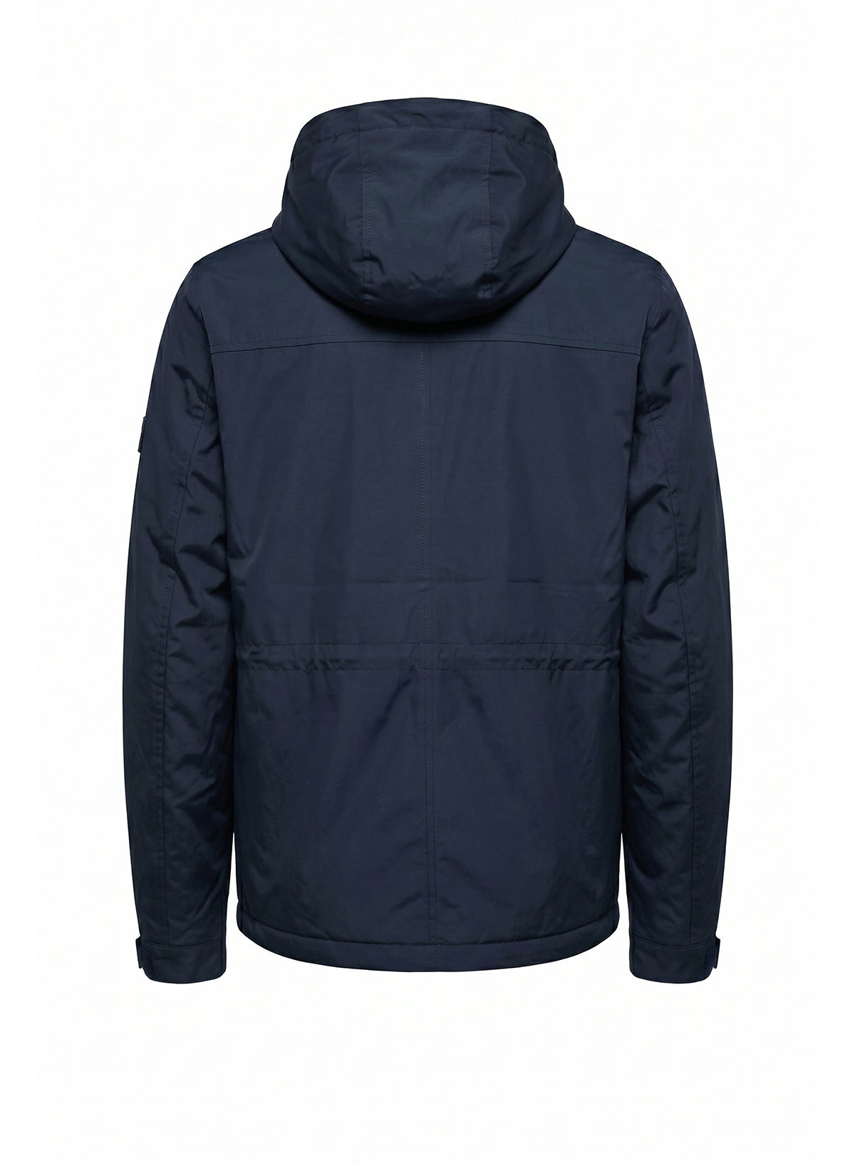 DOKOTOO Men's Navy Blue Hooded Utility Jacket, Water Resistant Multi Pocket Windbreaker, Casual Outdoor Workwear Coat