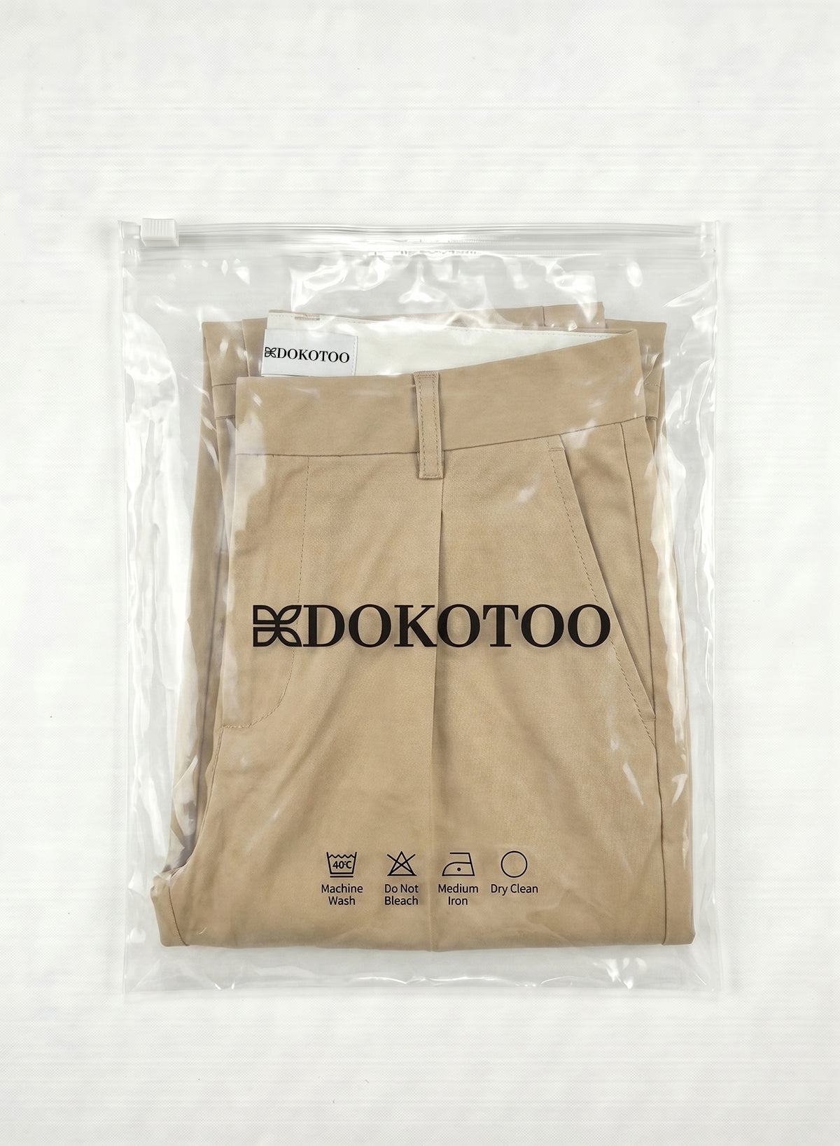 DOKOTOO Women's Linen Drawstring Waist Pants, Beige Elastic Waist Casual Tapered Trousers with Pockets, Summer Breathable Daily Wear